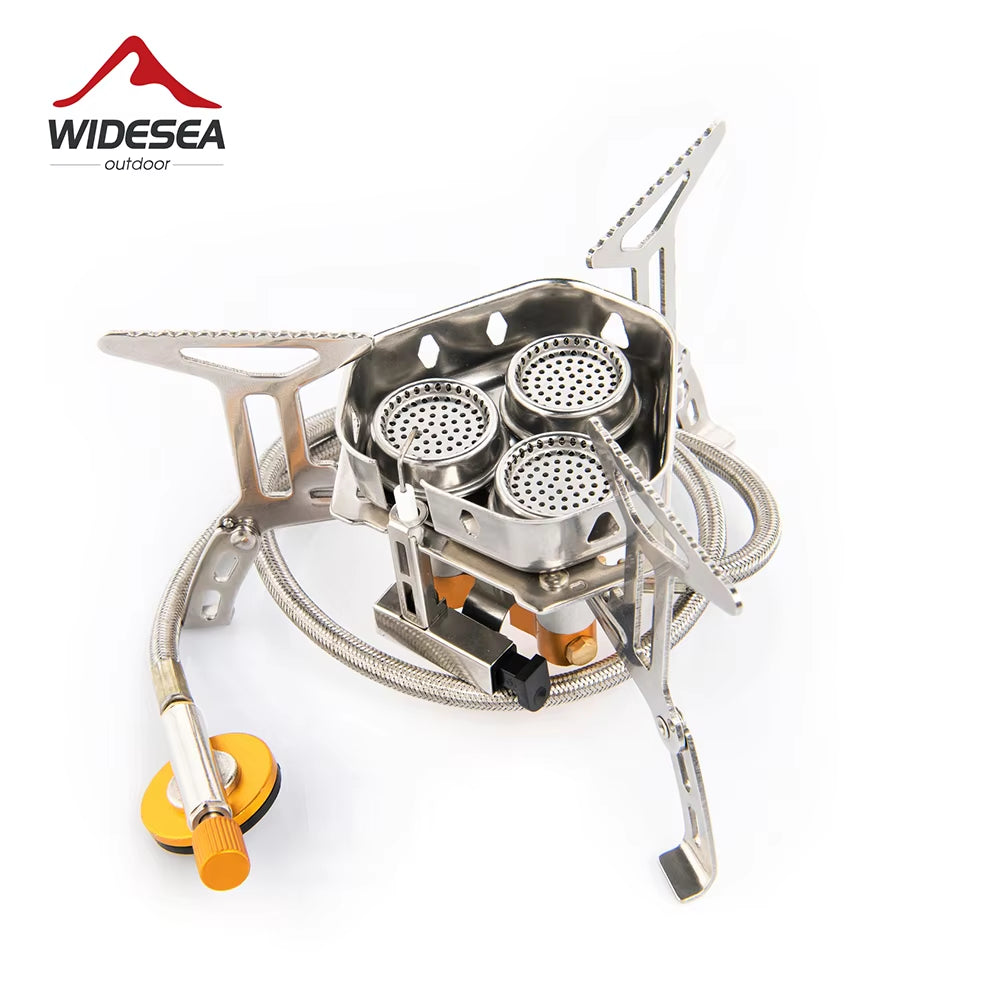 Camping Tourist Burner Big Power Gas Stove Cookware Portable Furnace Picnic Barbecue Tourism Supplies Outdoor Recreation