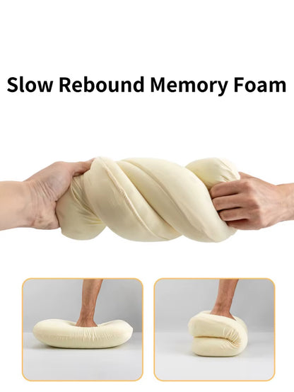 Outdoor Camping Pillow Memory Foam Travel Cervical Pillow Portable Lunch Break Pillow Slow Rebound Memory Pillow