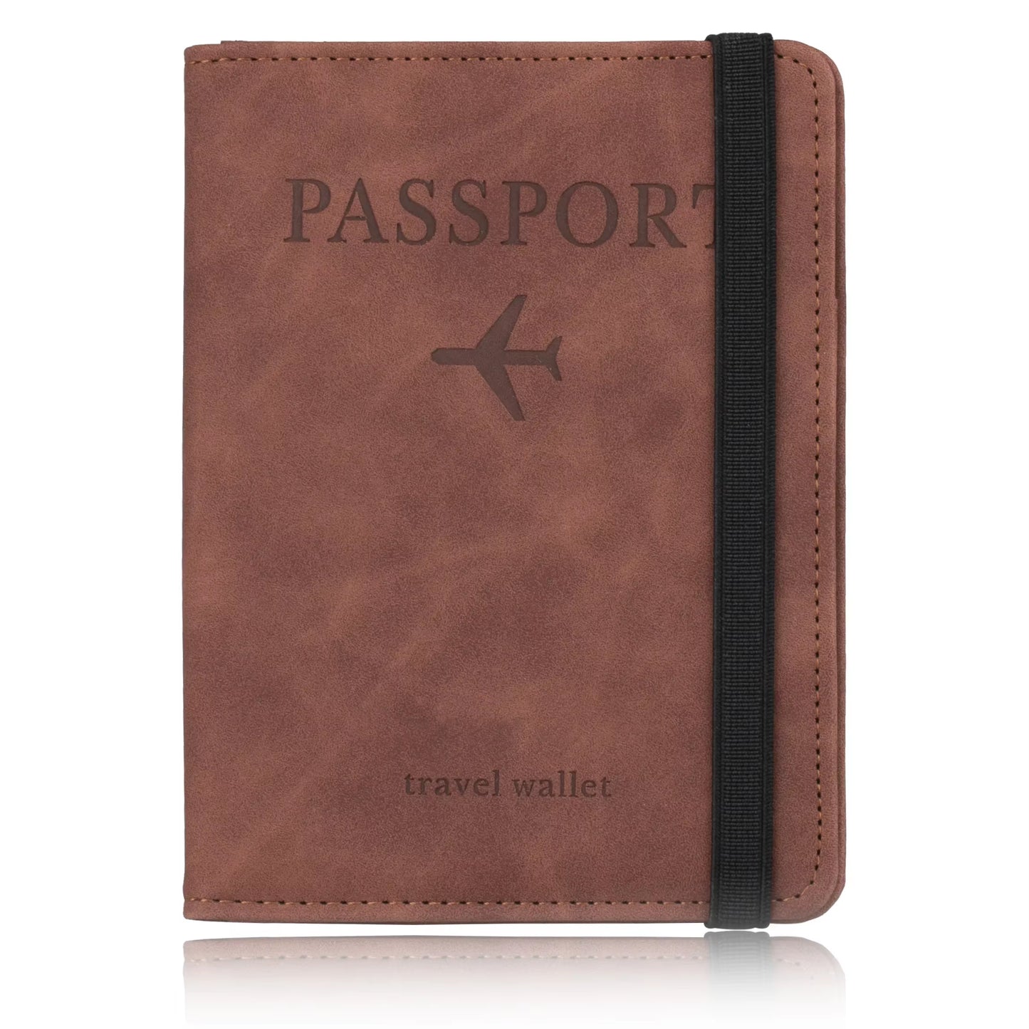 RFID Blocking Leather Card Case Passport Holder Cover Wallet Travel Accessories for Women Men