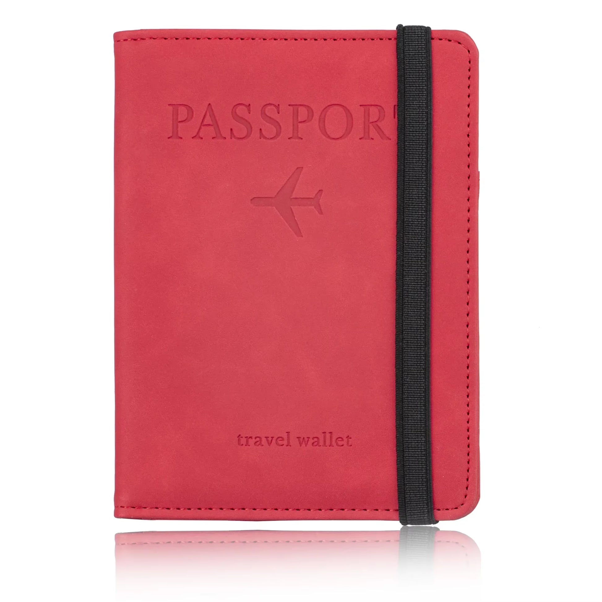 RFID Blocking Leather Card Case Passport Holder Cover Wallet Travel Accessories for Women Men