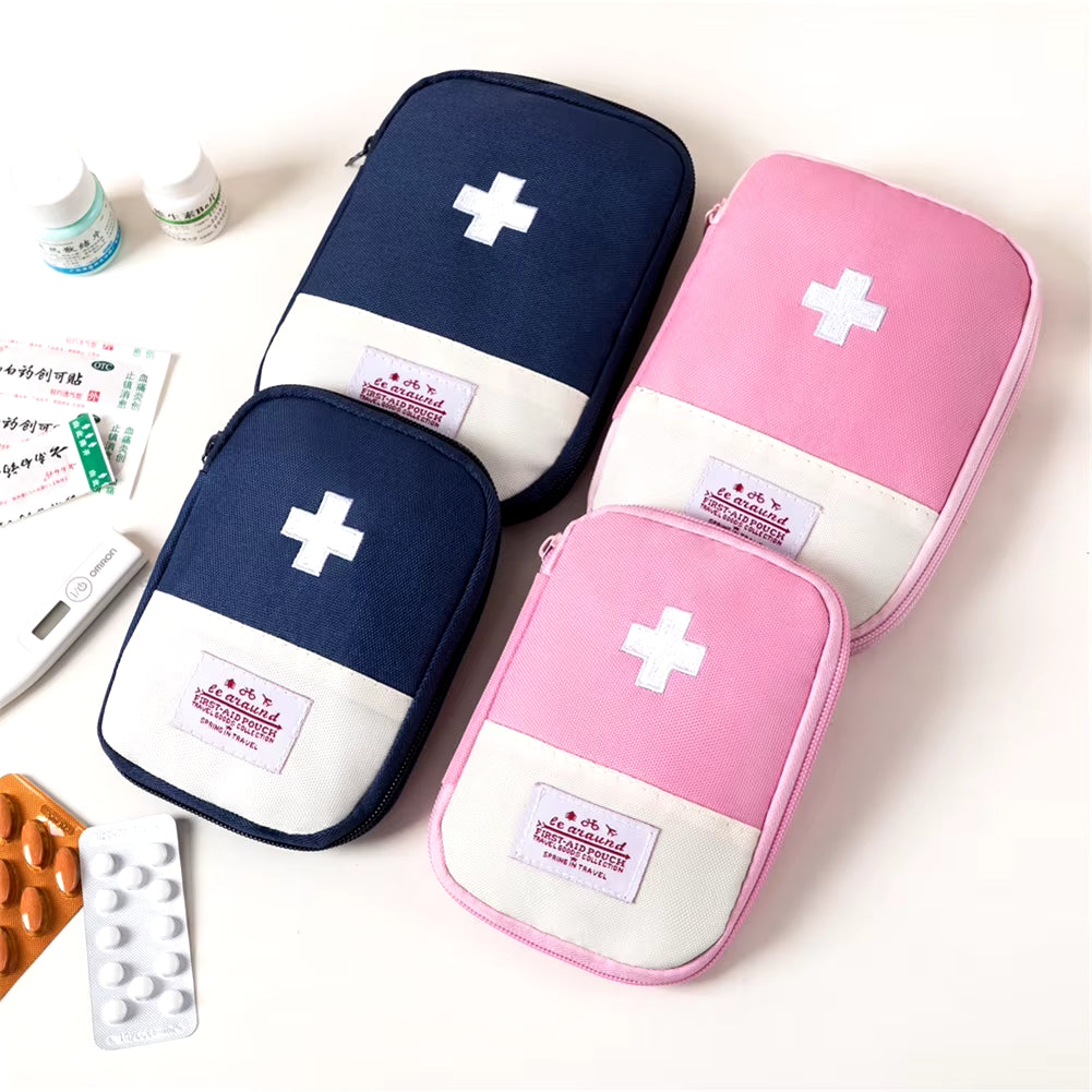 Portable First Aid Medical Kit Travel Outdoor Camping Emergency Medicine Storage Bag Travel Mini EDC Pouch Organizer Pill Case