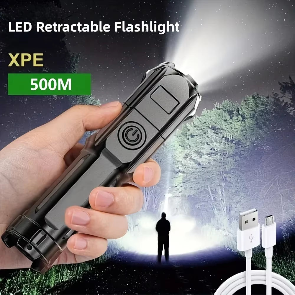 Powerful LED Flashlight Rechargeable USB 18650 Waterproof Zoom Fishing Hunting Camping 100,000 Lumens Tactical Flashlight LED FL