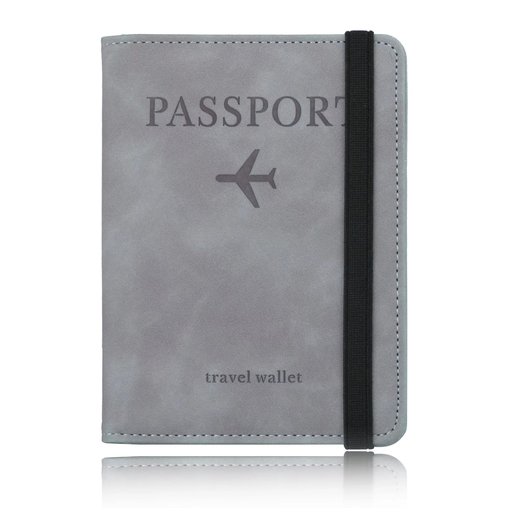 RFID Blocking Leather Card Case Passport Holder Cover Wallet Travel Accessories for Women Men