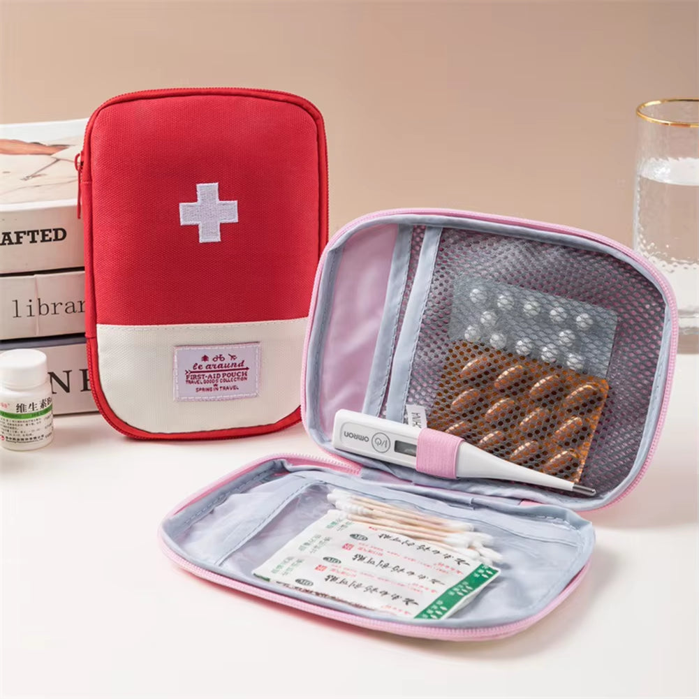 Portable First Aid Medical Kit Travel Outdoor Camping Emergency Medicine Storage Bag Travel Mini EDC Pouch Organizer Pill Case