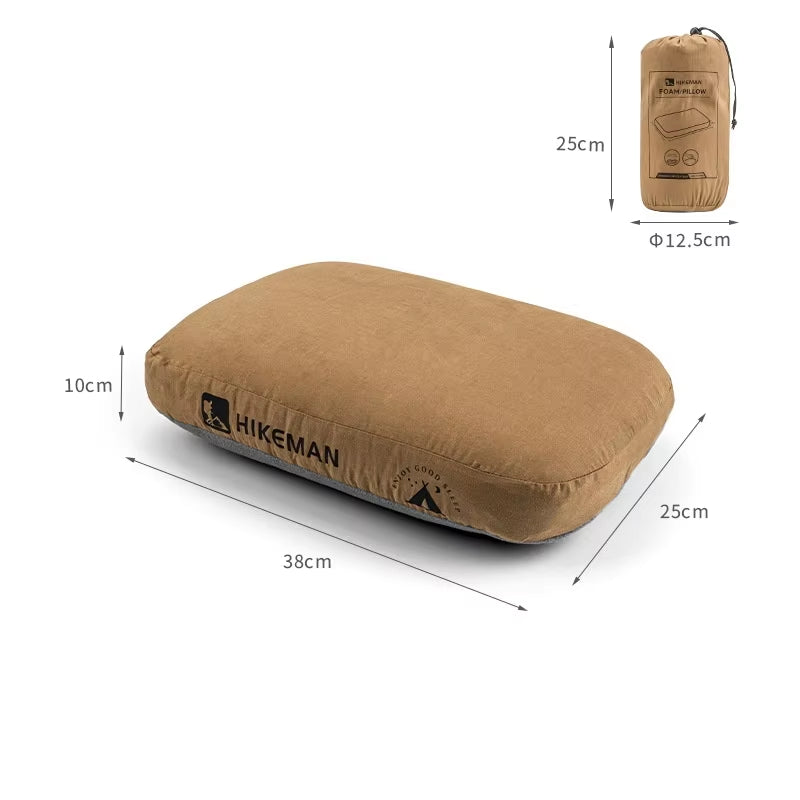 Outdoor Camping Pillow Memory Foam Travel Cervical Pillow Portable Lunch Break Pillow Slow Rebound Memory Pillow