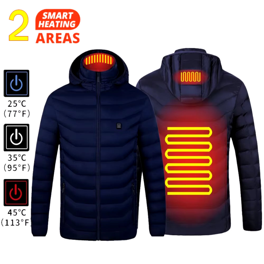 21 Areas Heated Jacket Men Warm Vest USB Self Heating Jacket Women Heated Coat Ski Camping Hiking Winter Cotton Clothes Washed