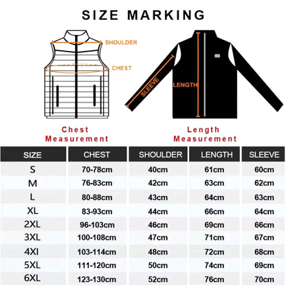 21 Areas Heated Jacket Men Warm Vest USB Self Heating Jacket Women Heated Coat Ski Camping Hiking Winter Cotton Clothes Washed