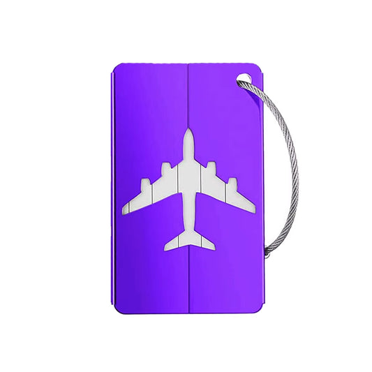 Aluminum Alloy Travel Luggage Tag Hanging Tag Suitcase Tag Plane with Name ID Cards Anti-Lost Solid Color Travel Accessories.Zmt